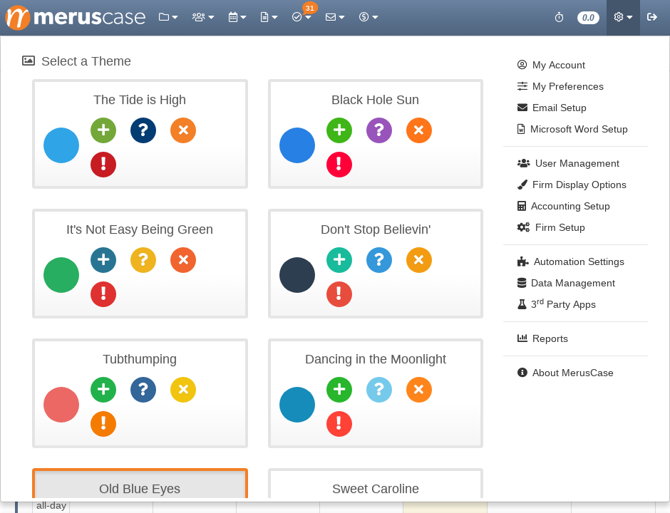 Tools & Settings Menu