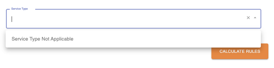 Service Type Not Applicable