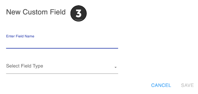 Step three of Custom Fields setup