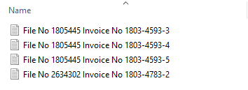 LEDES Invoices - Separate Files
